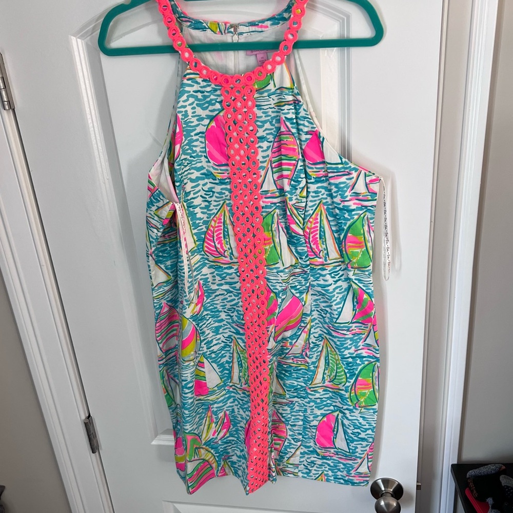 EUC Lilly Pulitzer shift size 16 in Pop up print u Gotta Regatta